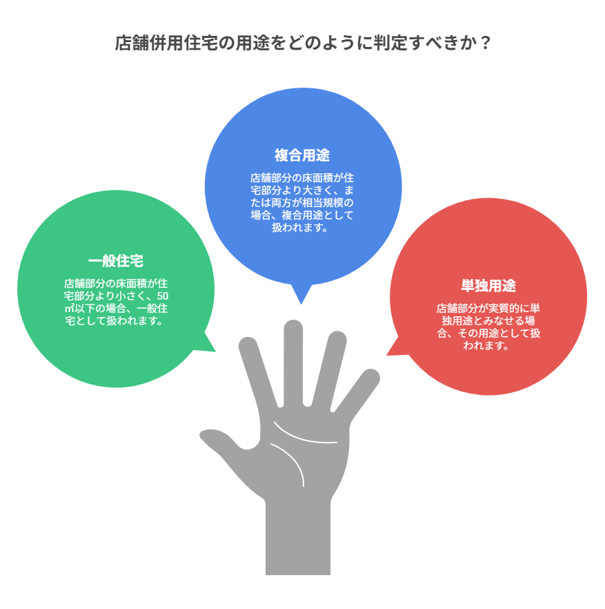 店舗併用住宅の用途判定｜50㎡以下なら一般住宅扱いになる条件とは